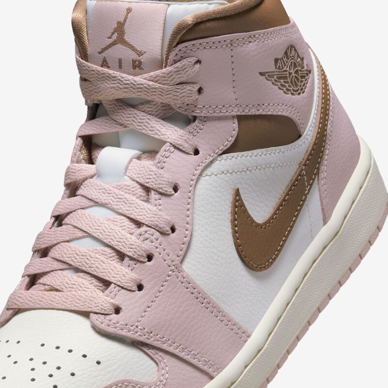 Air Jordan 1 Mid, Oxford Rosa/Arqueo Marrón-Vela, hi-res