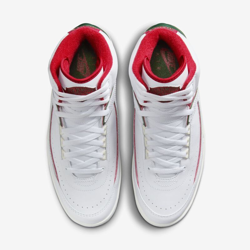 Air Jordan 2 "Origins", Blanco/Abeto/Vela/Rojo pasión, hi-res