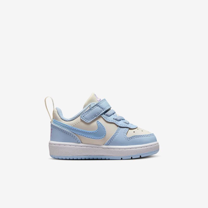 Nike Court Borough Low Recraft, Perla Suave / Azul Celestina - Hortensias - Blanco, hi-res