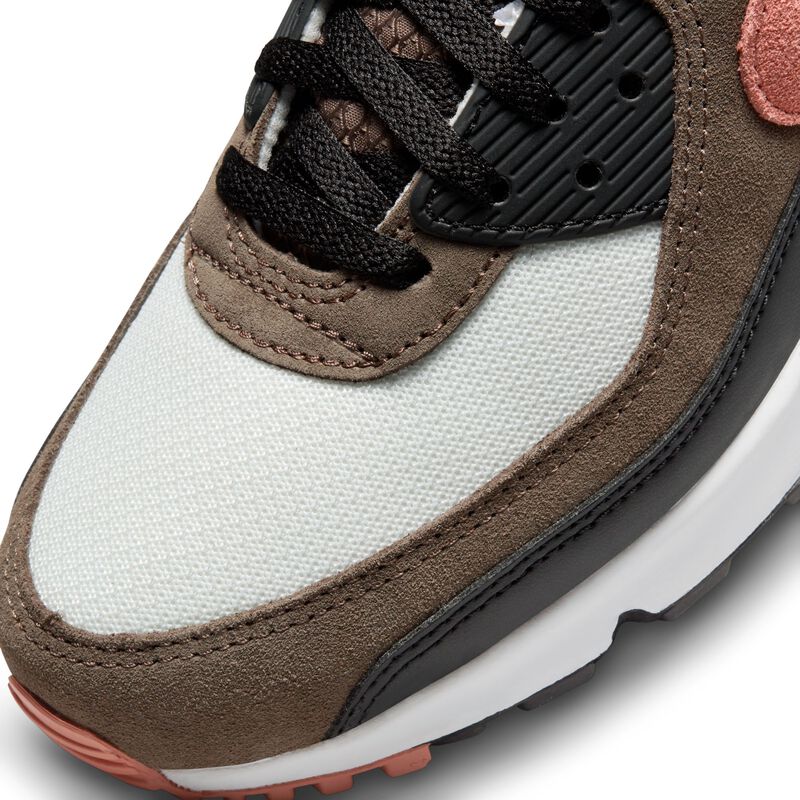 Nike Air Max 90, Blanco Cumbre/Piedra de Hierro/Negro/Polvo de estrellas rojo, hi-res