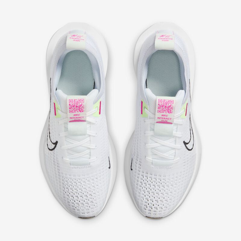 Nike Interact Run, Blanco/Gris Fútbol/Verde Vapor/Negro, hi-res