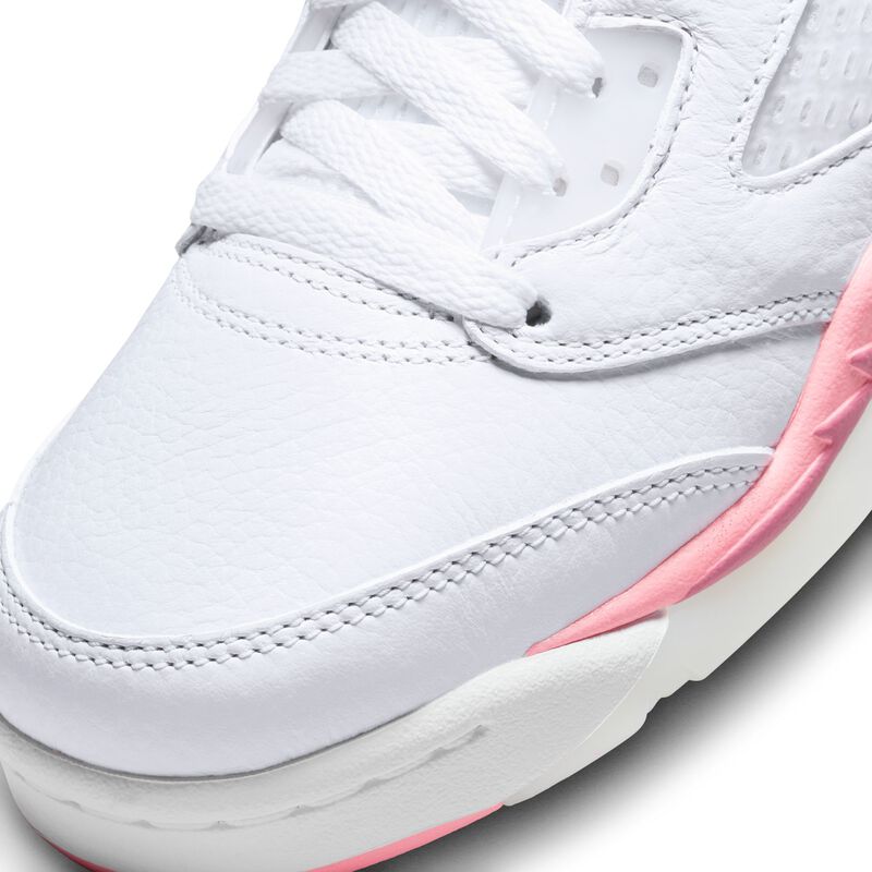 Air Jordan 5 Retro Low, Blanco/Baya del desierto/Negro/Tiza coral, hi-res