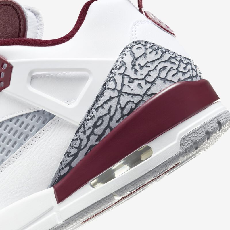 Jordan Spizike Low, Blanco/Gris Lobo/Antracita/Rojo Equipo, hi-res
