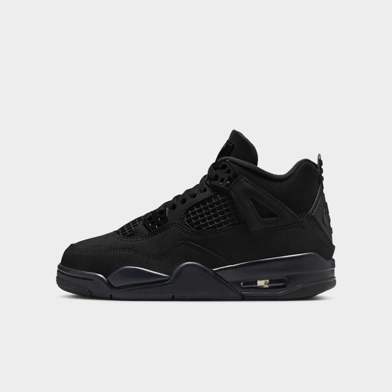 Air Jordan 4 Retro, Negro/Negro-Lit Grafito, hi-res