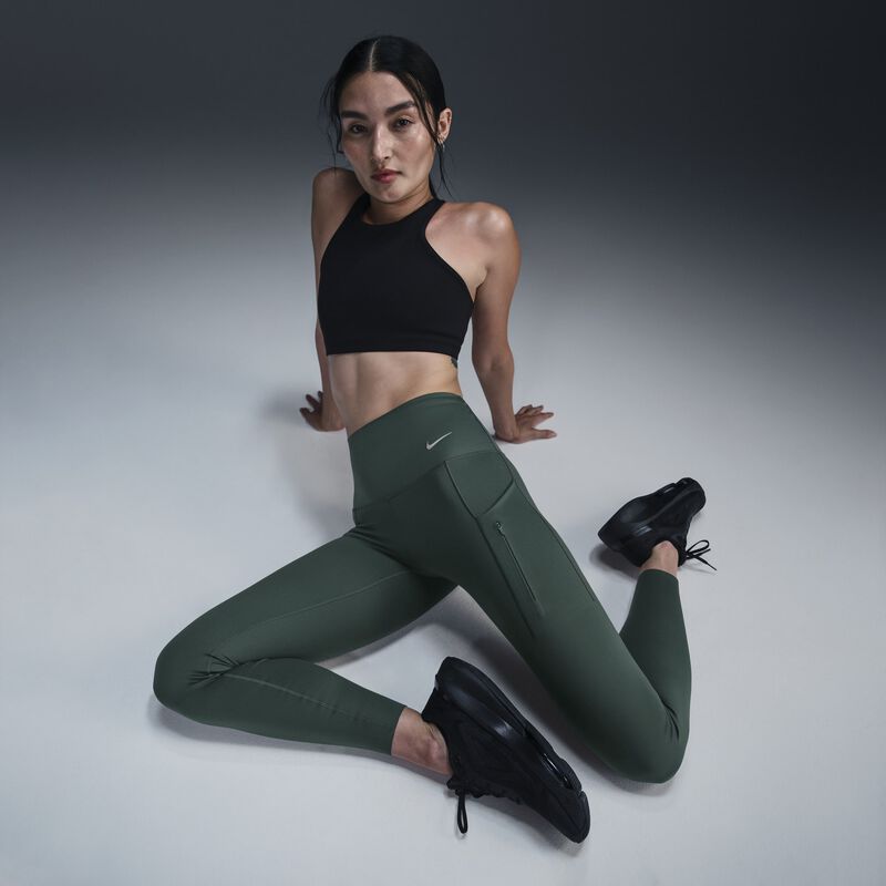 Nike Dri-FIT Go, Verde Vintage/Negro, hi-res