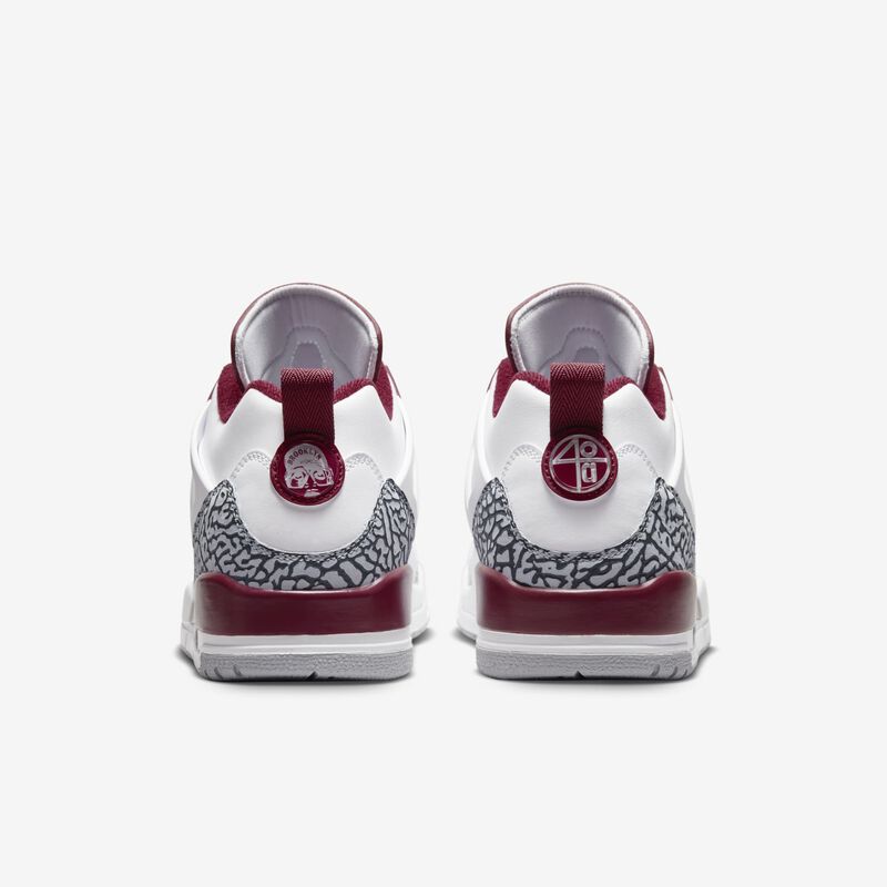 Jordan Spizike Low, Blanco/Gris Lobo/Antracita/Rojo Equipo, hi-res