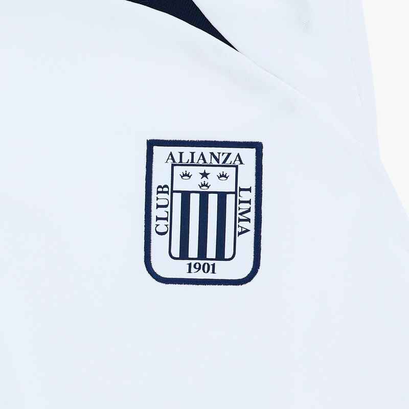 Nike Polo sin mangas Alianza Lima 2024 Local, Blanco/Obsidian/Dorado, hi-res