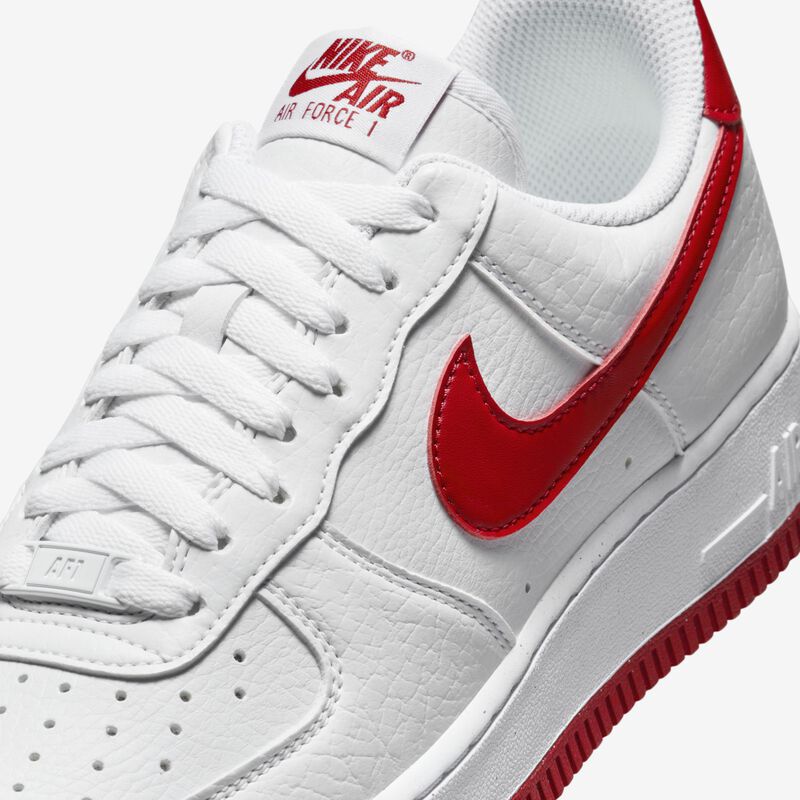 Nike Air Force 1 '07 Next Nature, Blanco/Blanco/Volt/Rojo Gimnasio, hi-res