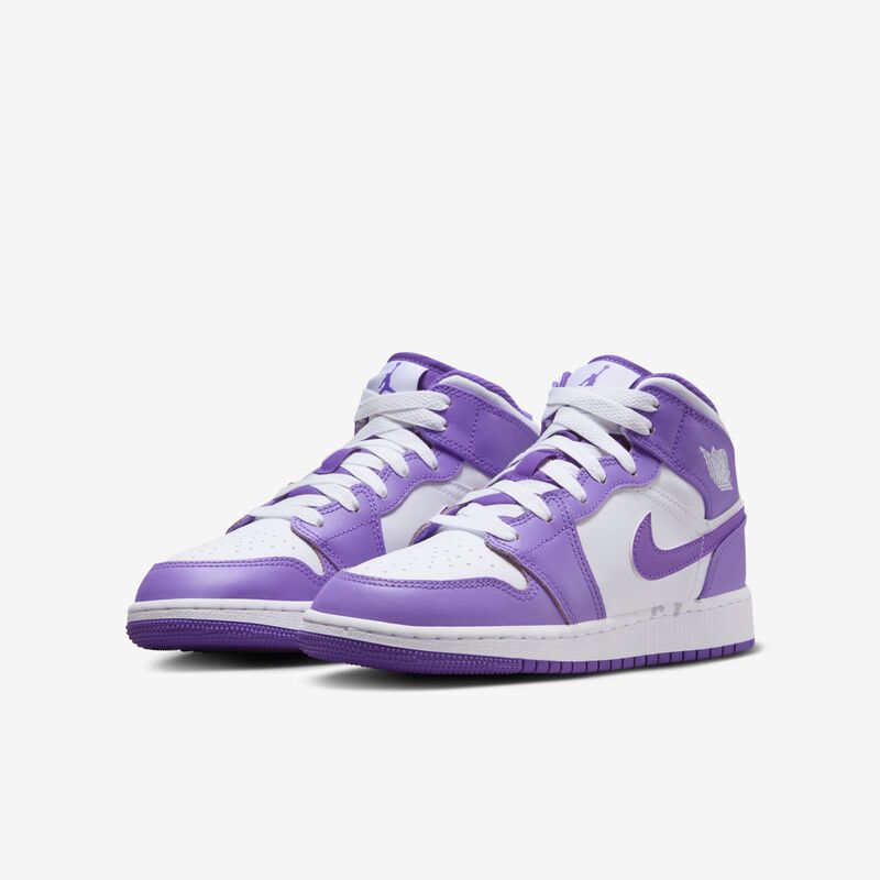 Air Jordan 1 Mid, Veneno púrpura/Blanco, hi-res