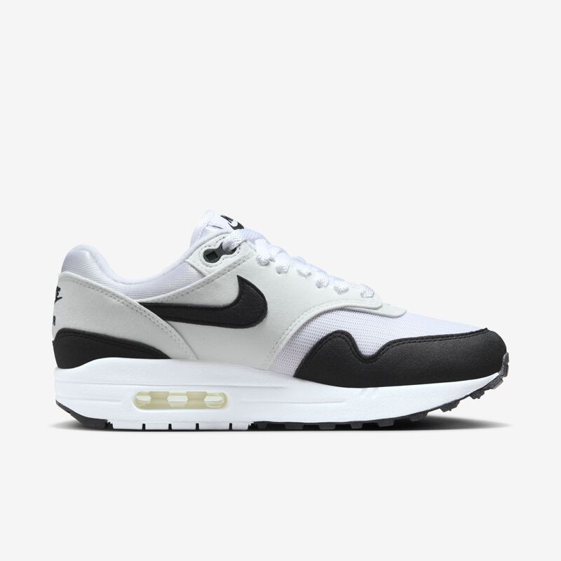 Nike Air Max 1, Blanco/Blanco Cumbre /Negro, hi-res