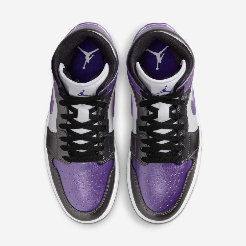 Air Jordan 1 Mid SE, Blanco/Uva Hielo-Negro, hi-res