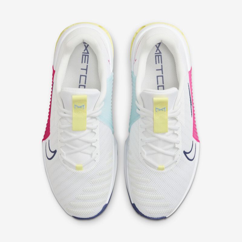 Nike Metcon 9, Blanco/Blanco-Azul Real Profundo-Rosa Feroz, hi-res