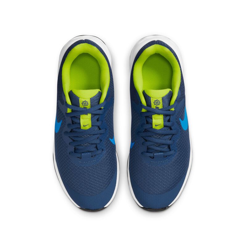 Nike Revolution 6, Azul marino místico/Verde atómico/Azul foto, hi-res