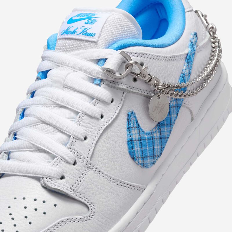 Nike SB Dunk Low Pro, Blanco/Blanco/Azul Marino Medianoche/Azul Universitario, hi-res