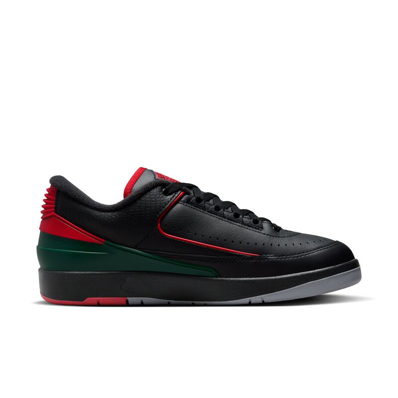 Air Jordan 2 Retro Low "Origins", Negro/Abeto/Gris cemento/Rojo pasión, hi-res