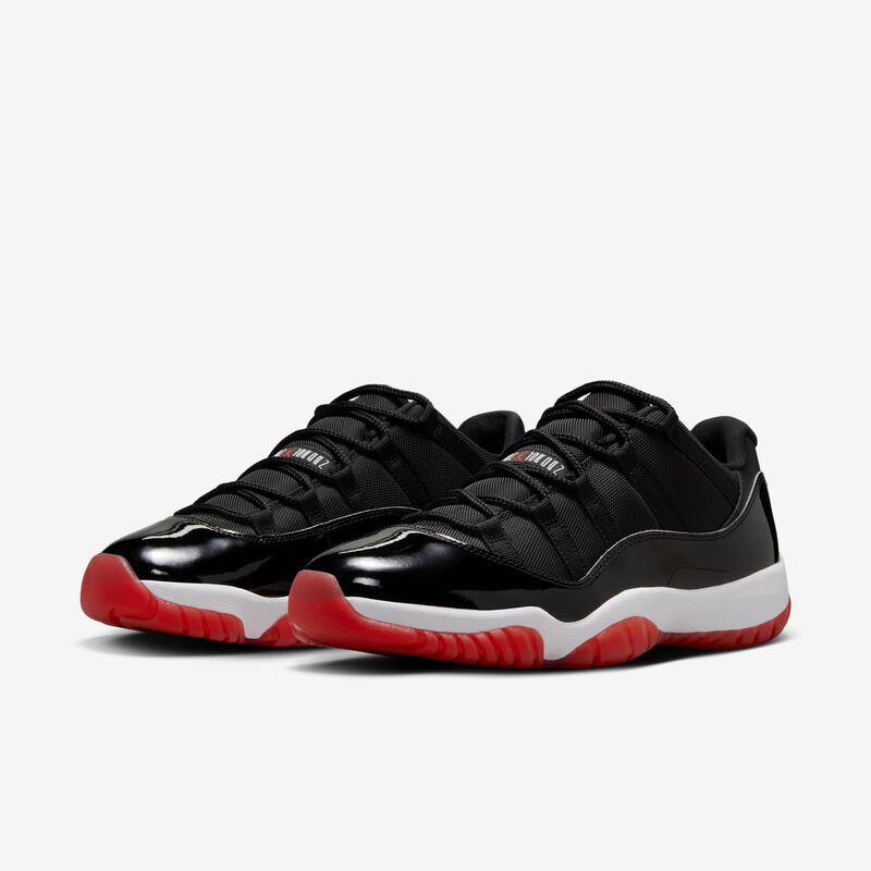 Air Jordan 11 Retro Low, Negro/Blanco/Rojo Universitario, hi-res