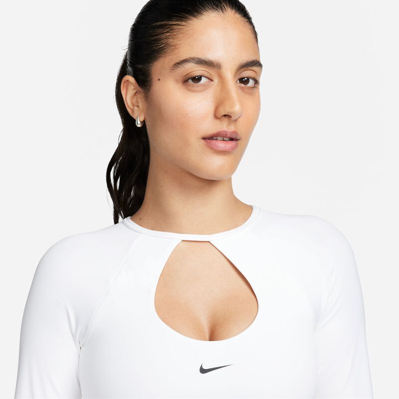 Nike Crop Polo, Blanco/Negro, hi-res