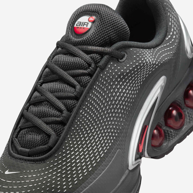 Nike Air Max Dn, Negro/Negro/Plata Metalizado/Rojo Universitario, hi-res