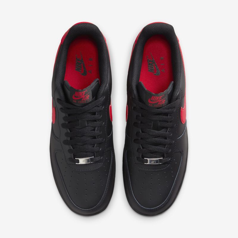 Nike Air Force 1 '07, Negro/Rojo Universitario-Negro, hi-res