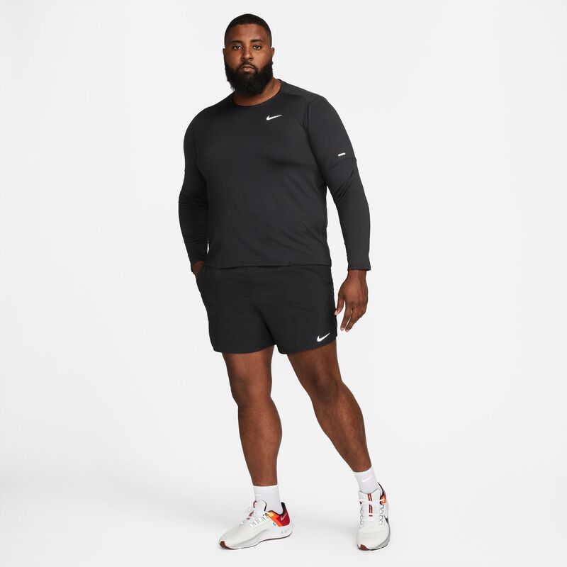 Nike Dri-FIT Element, Negro/Plata Reflectante, hi-res