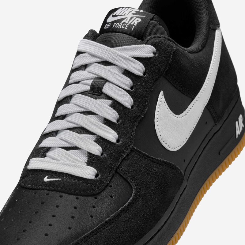 Nike Air Force 1 '07 LV8, Negro/Goma Marrón Claro/Blanco, hi-res