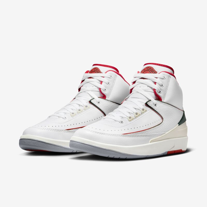 Air Jordan 2 "Origins", Blanco/Abeto/Vela/Rojo pasión, hi-res