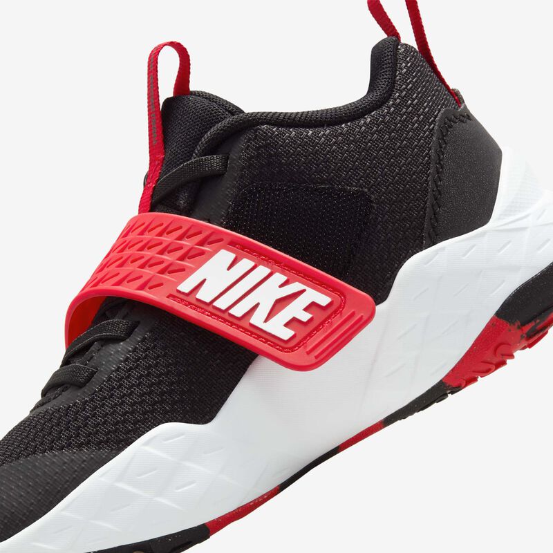 Nike Team Hustle D 12, Negro/Rojo Universitario/Blanco, hi-res