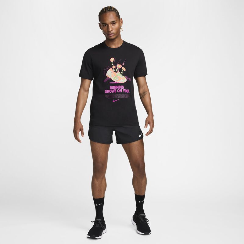 Nike Polera Manga Corta, NEGRO, hi-res