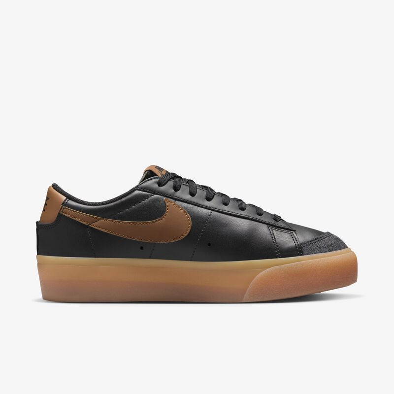 Nike Blazer Low Platform, Negro/Bronceado Británico Claro-Blanco-Amarillo Goma, hi-res
