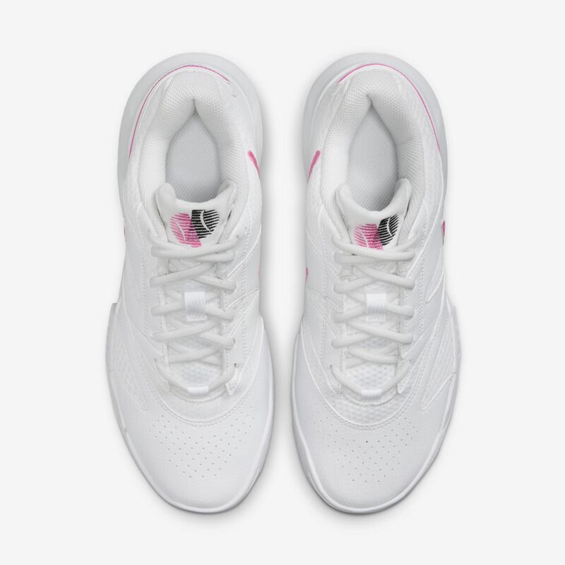 NikeCourt Lite 4, Blanco/Negro/Rosa Alegre, hi-res