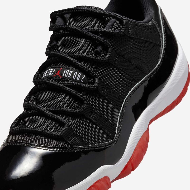Air Jordan 11 Retro Low, Negro/Blanco/Rojo Universitario, hi-res