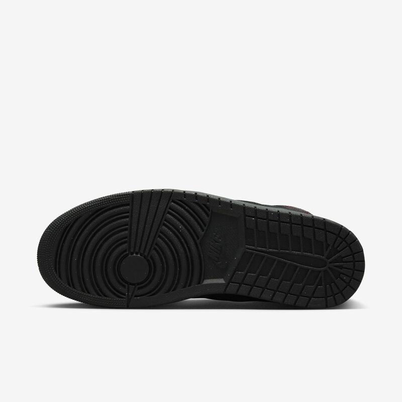 Air Jordan 1 Mid SE Craft, Gris ahumado oscuro/Negro-Rojo Varsity, hi-res