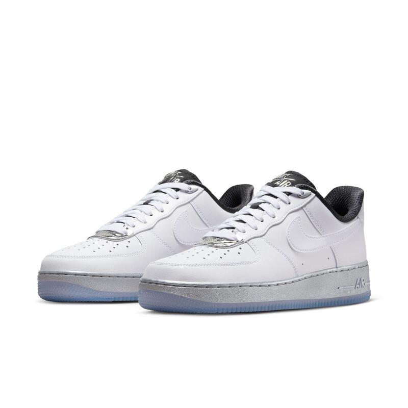 Nike Air Force 1 '07 SE, Blanco/Plata metalizado/Negro/Blanco, hi-res