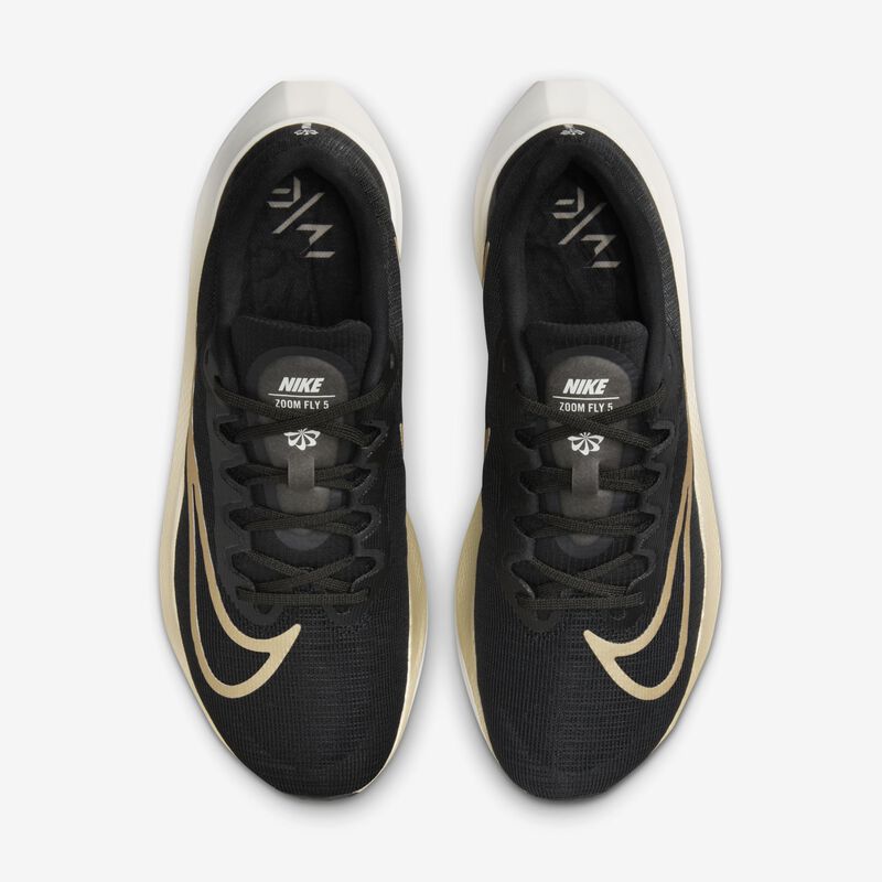 Nike Zoom Fly 5, Vela Negro/Mtlc Oro Grano, hi-res