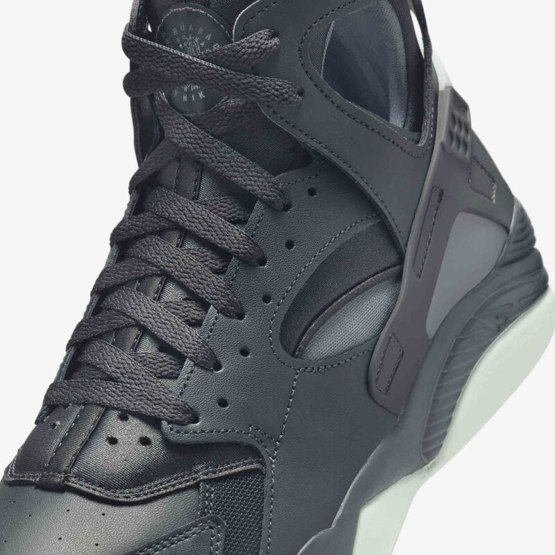 Nike Air Flight Huarache, Gris Oscuro Humo/Verde Apenas-Gris Frio, hi-res
