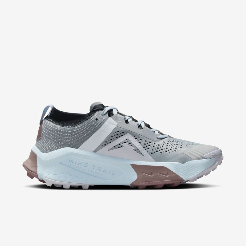 Nike ZoomX Zegama, Gris ahumado claro/Negro/Azul glaciar/Blanco, hi-res