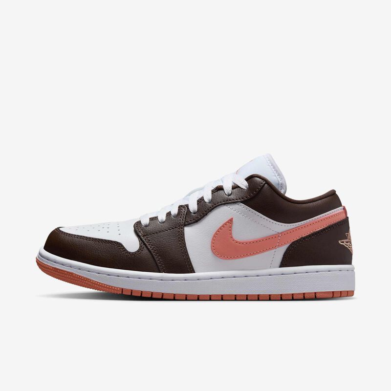 Air Jordan 1 Low, Blanco/Marrón Barroco/Raíz de Madder Claro, hi-res