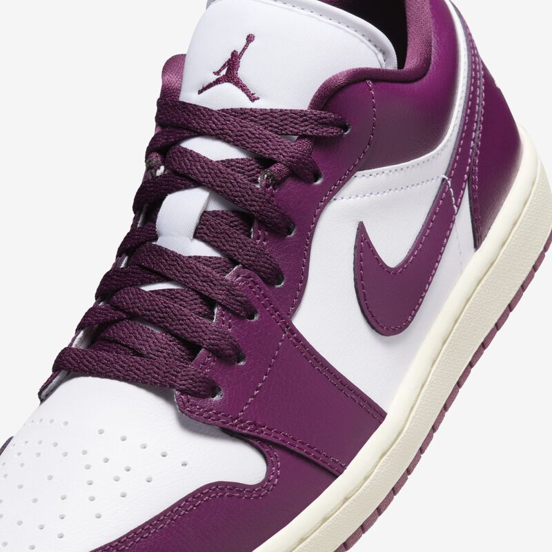 Air Jordan 1 Low, Blanco/Vela/Burdeos, hi-res