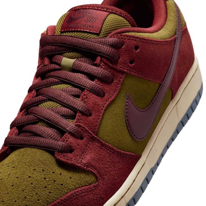 Nike SB Dunk Low Pro, Equipo Oscuro Rojo/Burdeos Crush-Oliva Flak, hi-res