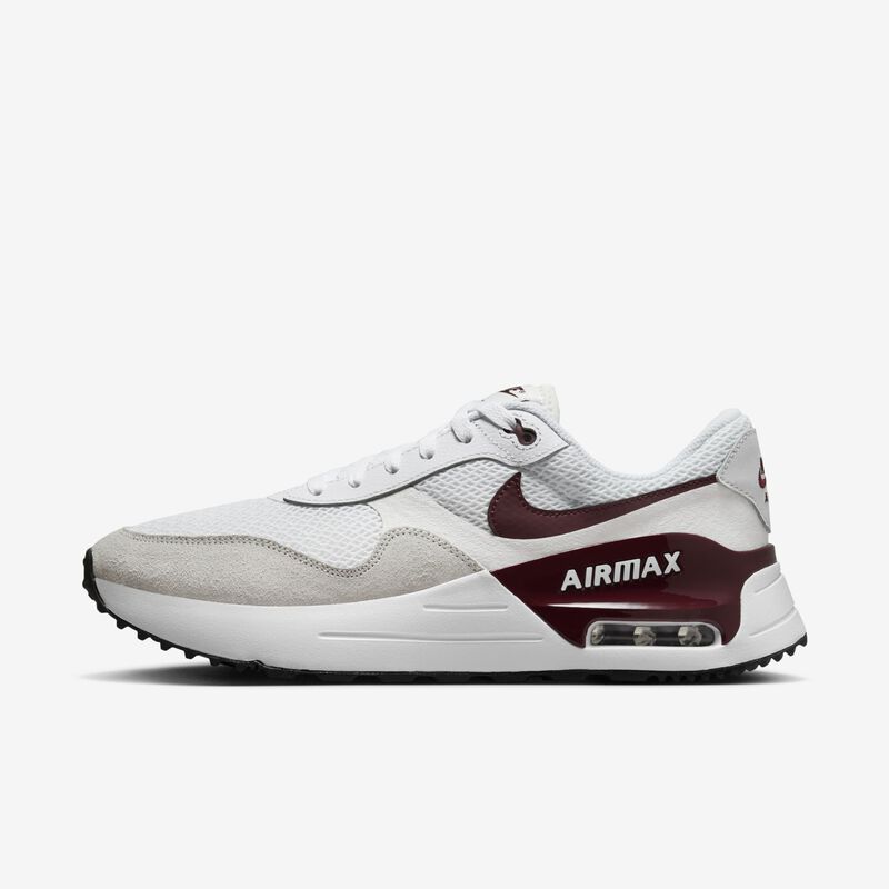 Nike Air Max SYSTM, Blanco/Blanco cumbre/Negro/Rojo team oscuro, hi-res