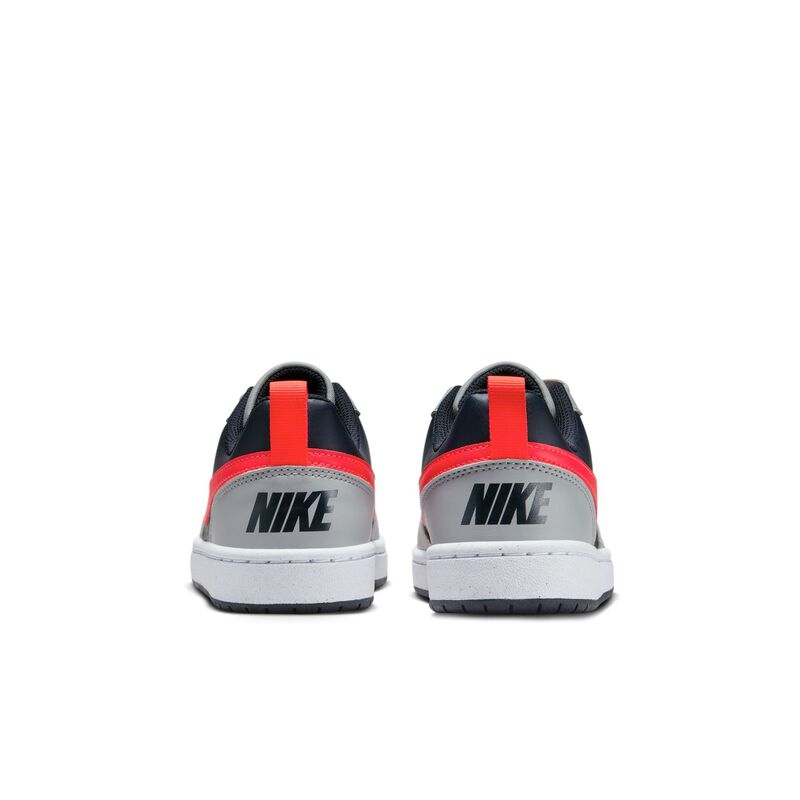 Nike Court Borough Low Recraft, Gris Humo Claro/Obsidiana Oscuro/Blanco/Carmesí Brillante, hi-res