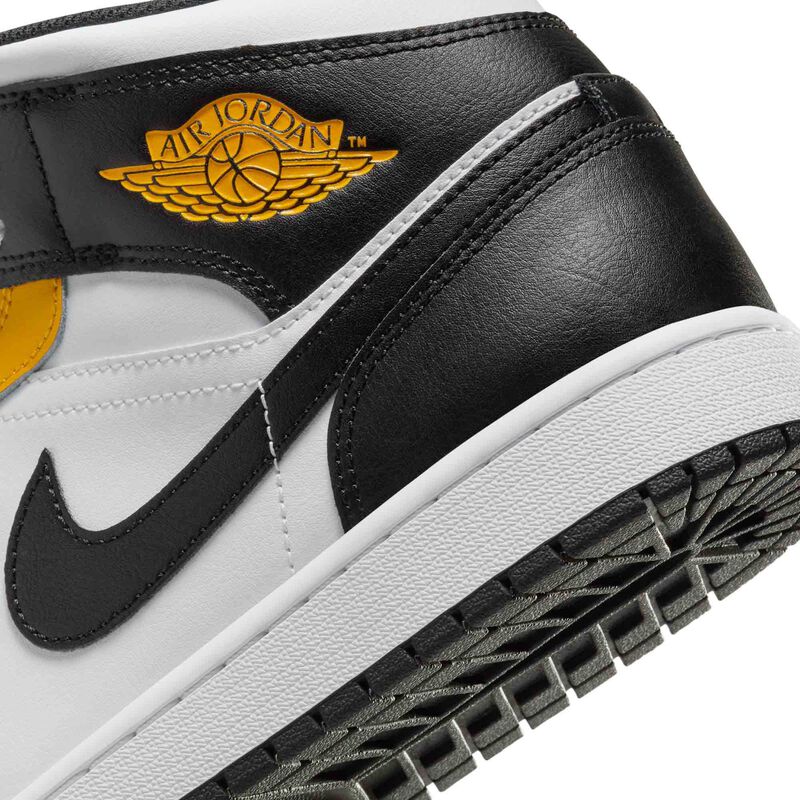 Air Jordan 1 Mid, Amarillo Ocre/Negro-Blanco, hi-res