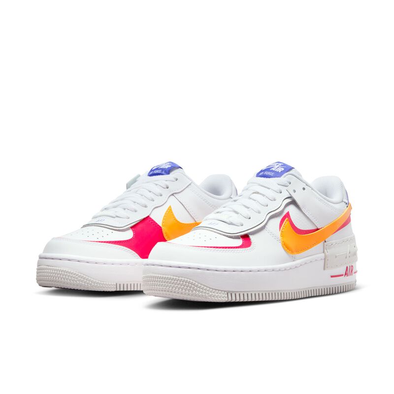 Nike Air Force 1 Shadow, Blanco/Rojo sirena/Polvo fotón/Reloj de sol, hi-res