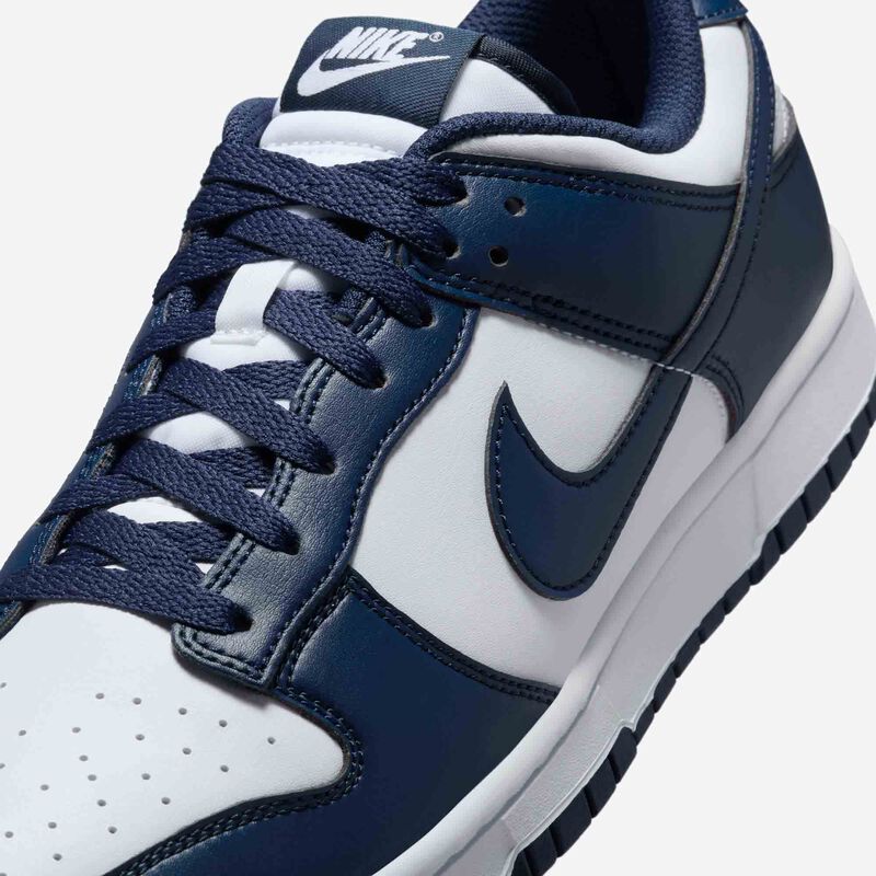 Nike Dunk Low Retro, Blanco/Blanco/Azul Marino Medianoche, hi-res