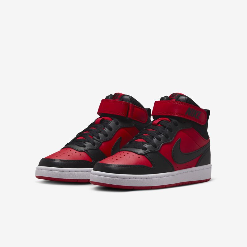 Nike Court Borough Mid 2, Rojo Universitario/Blanco/Negro, hi-res