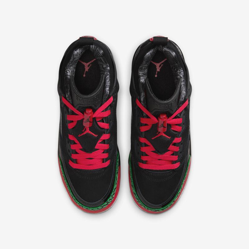 Jordan Spizike Low, Negro/Verde Clásico/Blanco/Rojo Universitario, hi-res