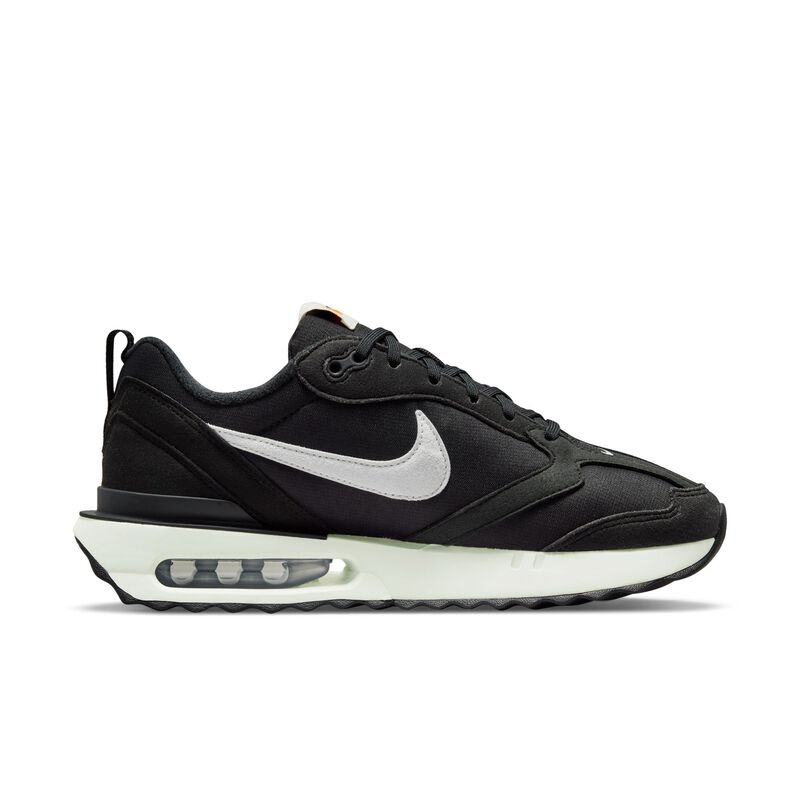 Nike Air Max Dawn, Negro/Plata Metalizado/Naranja Total/Blanco Cumbre, hi-res
