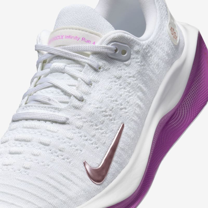 Nike InfinityRN 4, Blanco/Metalizado Bronce Rojo-Fucsia Intenso, hi-res