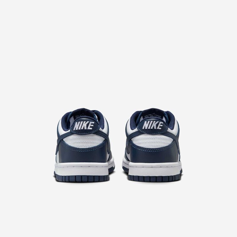 Nike Dunk Low, Blanco/Blanco/Azul Marino Medianoche, hi-res