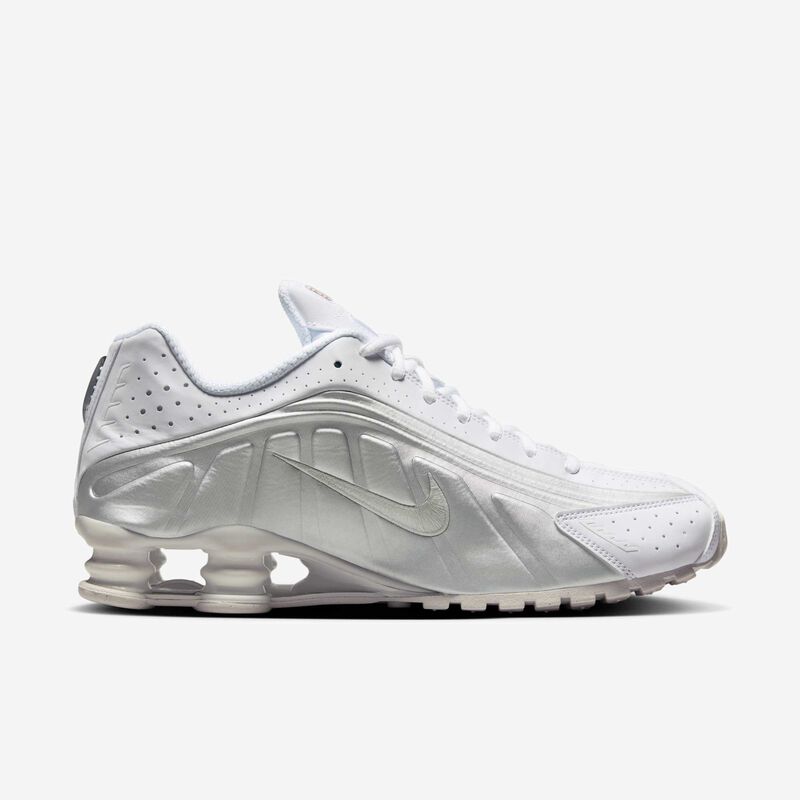 Nike Shox R4, Blanco/Mtlc Plata-Blanco- Carmesí, hi-res